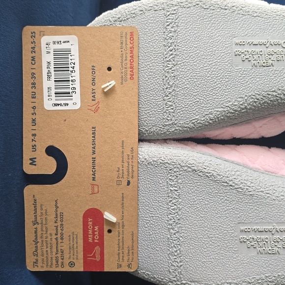 Dearfoams Light Pink Quilted Slippers - Picture 3 of 3